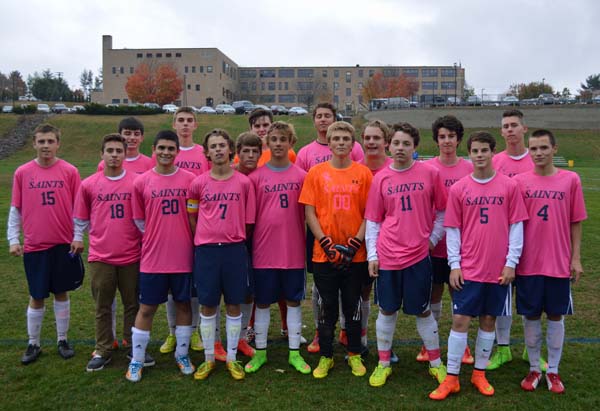 2014 St. Thomas Soccer Pink Game Varsity Team