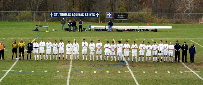 St. Thomas Soccer Pembroke playoff line up