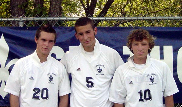 St. Thomas soccer 2006 Captains Jason Suleski, Mat Smith & Andrew Gardiner